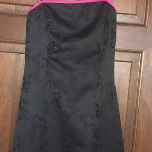 Black and hot pink gown